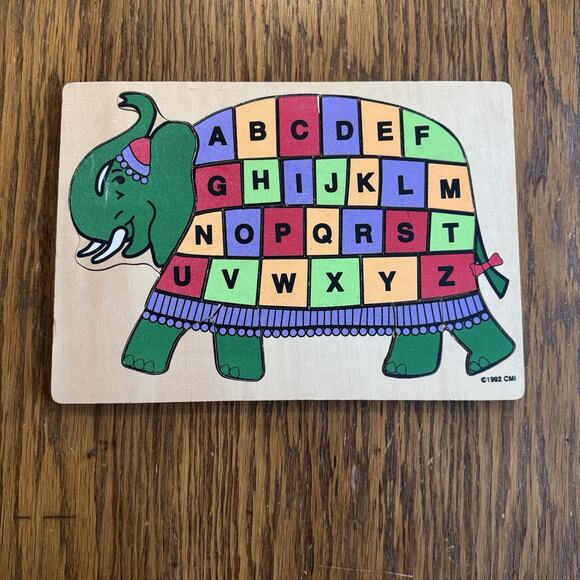 VTG Chadwick Miller 2 Wooden Puzzles Counting Alphabet Learning Non Toxic Paint - Picture 2 of 10